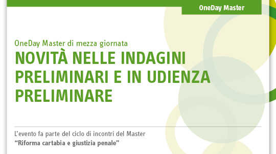 Immagine Novità nelle indagini preliminari e in udienza preliminare | Euroconference